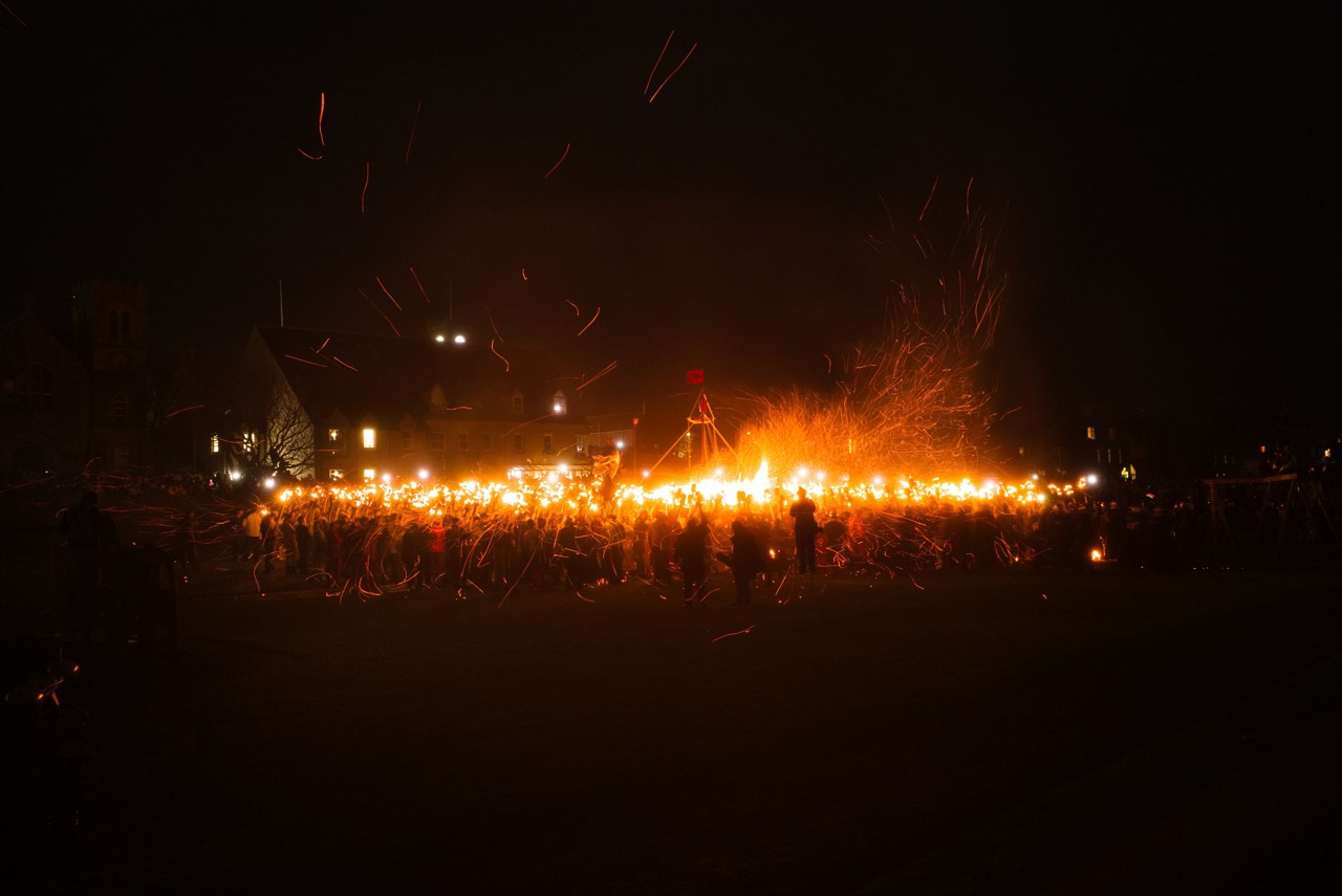 Up Helly Aa torch circle