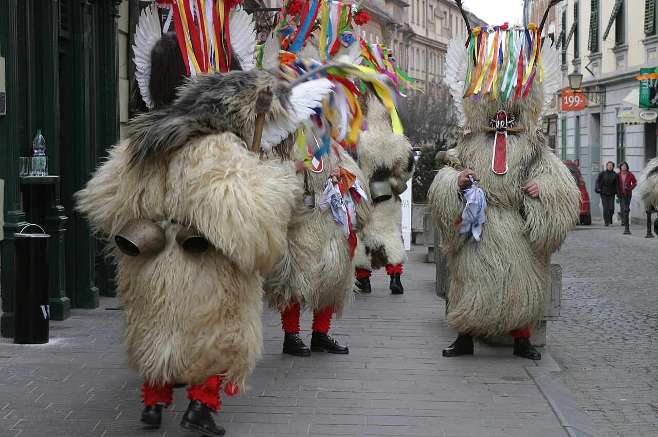 Kurents parade through Ptuj