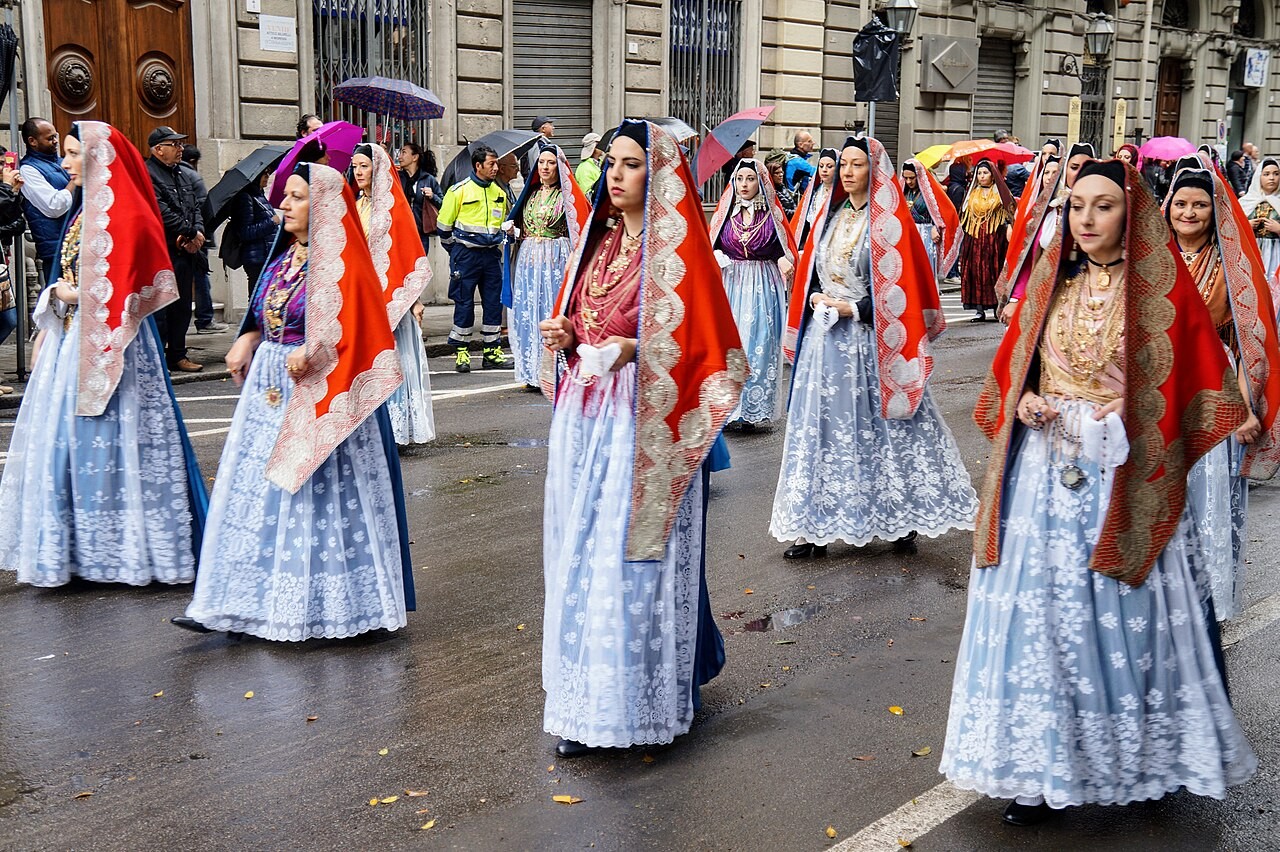Traditional Sardinian dress at the Sant’Efisio procession in Cagliari