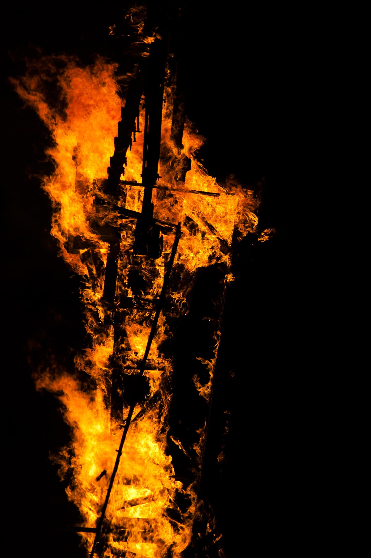 A monument burns during Alicante’s Hogueras de San Juan