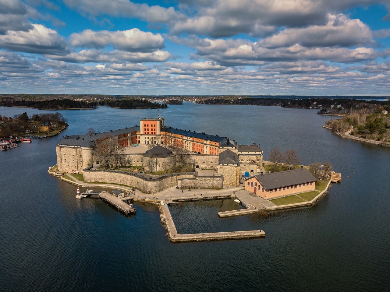 Vaxholm Fortress, aerial view