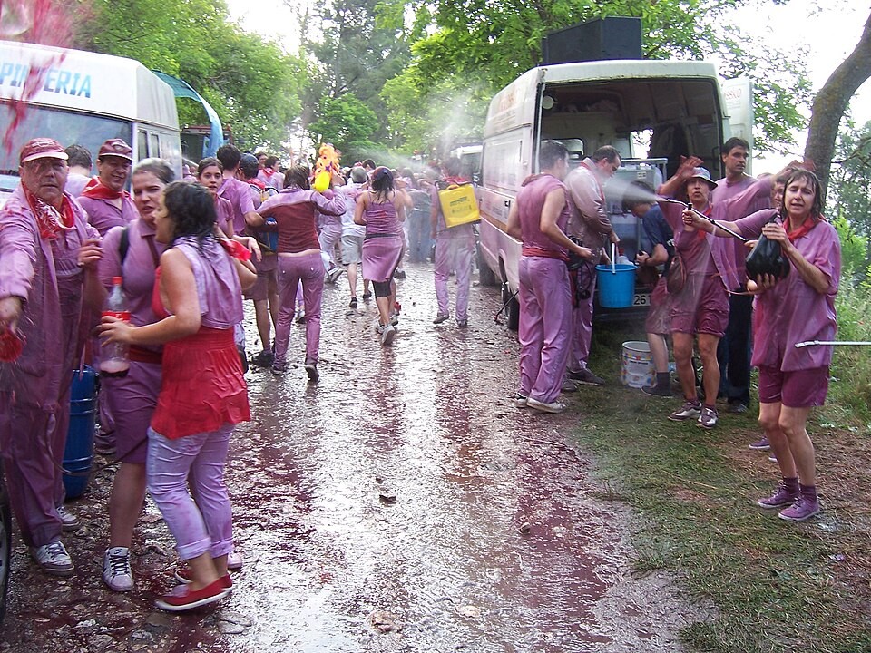 Llegando a la batalla del vino